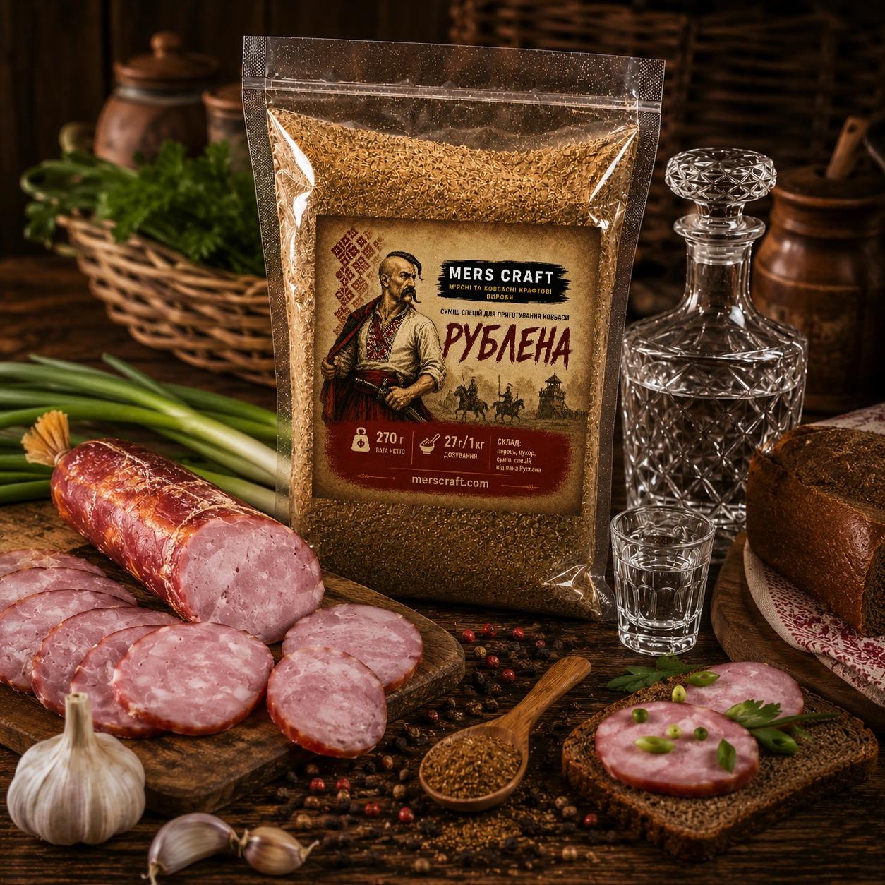 Суміш спецій для ковбаси Рублена